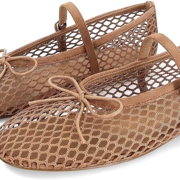 Women's Mesh Ballet Flats Buckle Strap Mary Jane Shoes Causal Dress - Picture 1 of 6